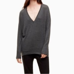 Wilfred Free Oversized Slouchy V-Neck Sweater
